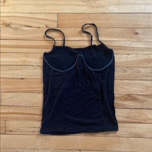 Joah Brown Black Camisole with Subtle Detailing